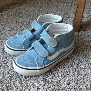 Kids Vans Blue Velcro Sneakers